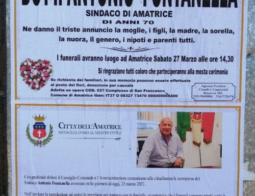 Addio al sindaco di Amatrice